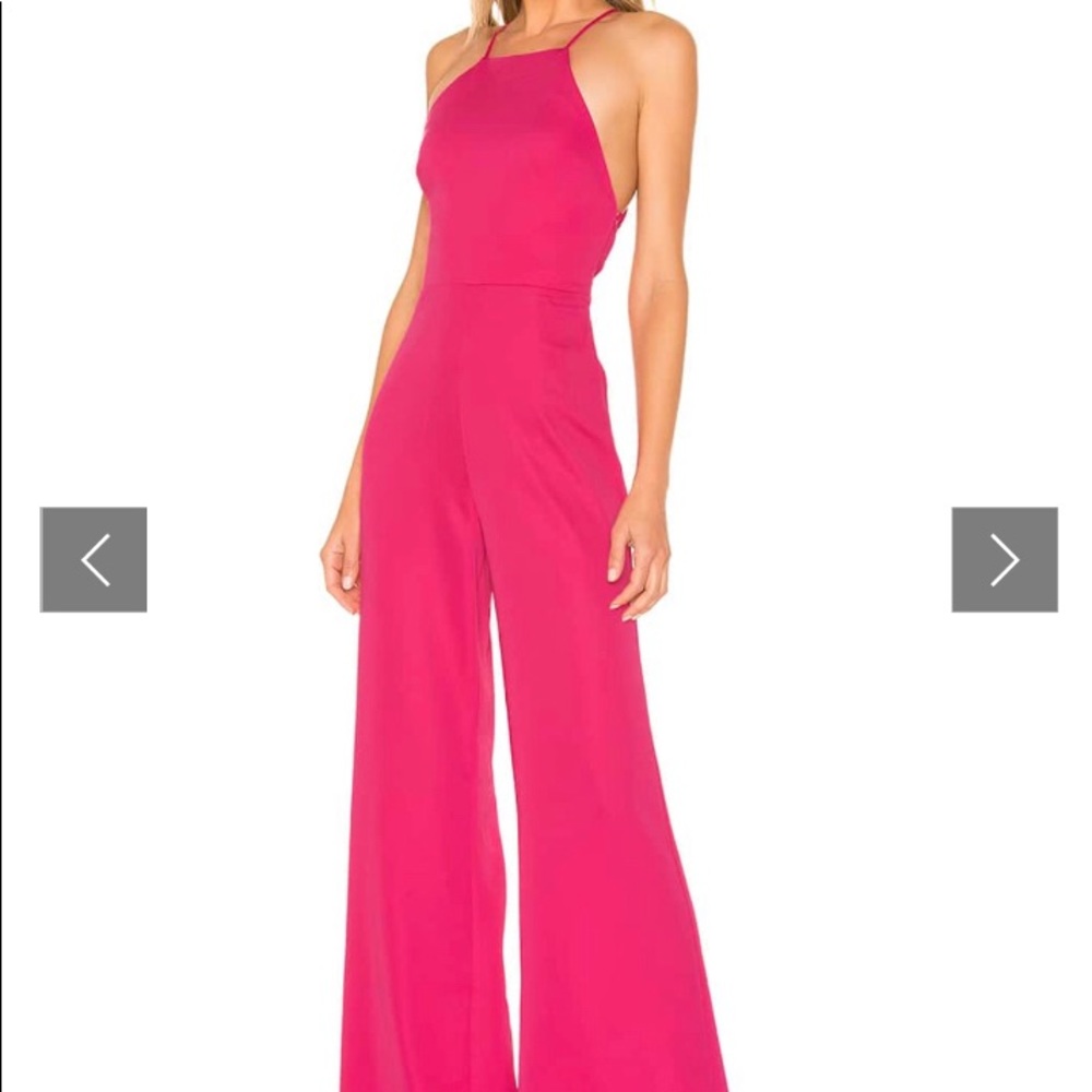 NBD Goddess Jumpsuit in Hot Pink Size S